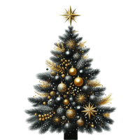 Golden Christmas Tree